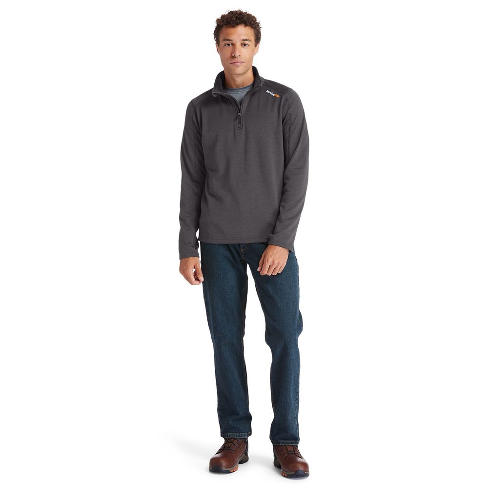 Moletom Masculino - Timberland Pro® Understory Quarter-Zip Fleece - RXDVO6352 - Cinzentas Escuro